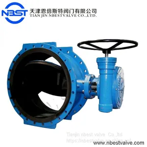 Manual Rubber Seal Big Size Long Structure Type Butterfly Valve DN1500 thumbnail-1