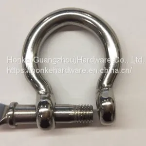 Stainless Steel Screw Pin 3/4 Inch Anchor Shackle With Safety Bolt Chain Shackle Bolt thumbnail-1