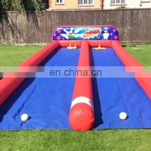 Giant Inflatable Human Bowling Pins Balloon Lanes Cheap Outdoor Inflatable Sport Bubble Bowling Ball Alley Set Game thumbnail-1