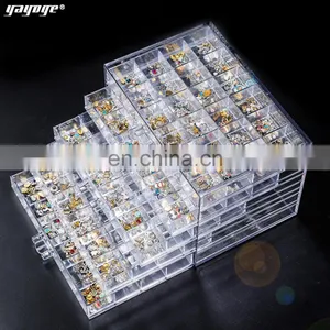 Nail Art Tools Container Decoration Storage Box120Cells Nail Art Glitter Rhinestone Decorations Store Empty Storage Case Nail thumbnail-1