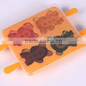 DIY Ice Lattice 4 Pack Cartoon Bear Ice Cream Popsicle Mold thumbnail-1