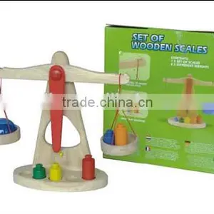 Kids Set of Wooden Scales Balance thumbnail-1