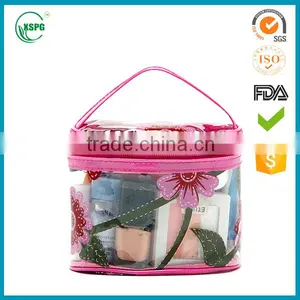 OEM Wholesale Clear Zipper Plastic Transparent Makeup Ziplock PVC Bags Handbag thumbnail-1
