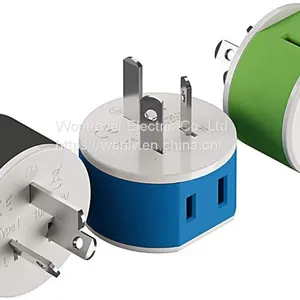 Travel Adapter,Travel Charger Australia, New Zealand, China Power Plug Adapter With 2 USA Inputs thumbnail-1