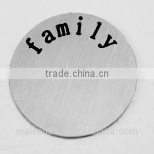 B4 2015 Popular Glass Floating Locket Initial Disc Plate thumbnail-1