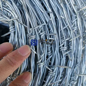 Hot Dipped Galvanized Double Twisted Seel Barbed Wire for High Security Chain Link Fence thumbnail-2