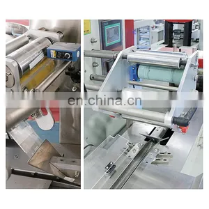Microcomputer Fully Automatic Horizontal Sorting Disc Pallet Small Cotton/Soft/Hard Candy Packaging Flow Wrapping Machines thumbnail-5