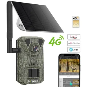 Ringsee Wildlife Wireless Forest 4G Hunting Security Camera Farm Camouflage Trail Cameras America Cell Trail Hunting Camera thumbnail-4