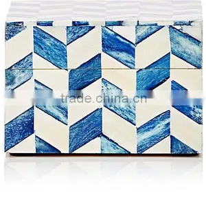 High Quality Best Selling Natural Water Buffalo Bone Decorative Medium Square Box From Vietnam thumbnail-1