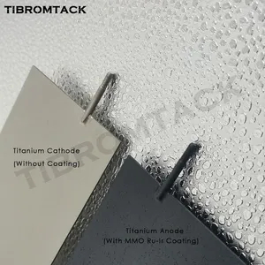 2PCS Electrodes, Titanium Anode Plate With MMO Ruthenium-Iridium Coating and Cathode Electrolytic Plate Without Coating thumbnail-4