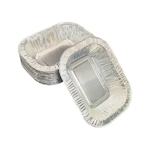 Small Aluminum Foil Tray 450ml | Disposable Baking Pan | Lightweight Food Container for Takeaway thumbnail-1