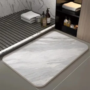 Customized Non-slip Marble Stone Bath Mat thumbnail-4