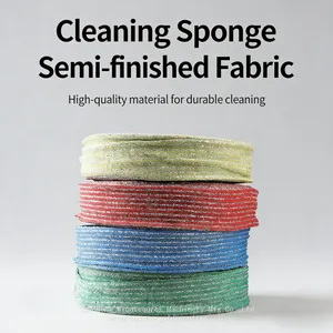 Factory Direct Semi-Finished Sponge Scrubber Cloth Roll Shiny Mesh Dish Cleaning Fabric For Mass Production thumbnail-4