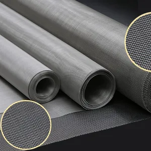 10x10 Mesh Heavy Duty Woven Metal Fabric 304 316 Stainless Steel Crimped Wire Mesh Sheet for Crushed Stone thumbnail-2