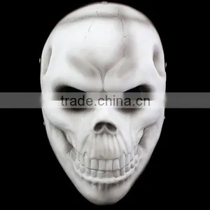 In-stock Latest Halloween Resin Skull Heads Payday 2 Game Skull Masks Wholesale 3colors (White/Beige/bronze) thumbnail-3