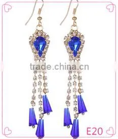Latest Model Fashion Rhinestone Long Tassel Earrings thumbnail-1