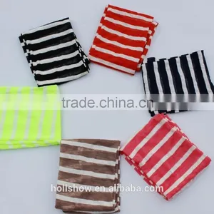 Wholesale Neon Striped Women Loop Infinity Circle Scarf thumbnail-2