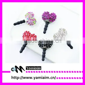 Fashion Girly Heart Shape Dust Plug for Iphone Etc thumbnail-1