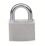 Silver Painted Iron Padlock thumbnail-1