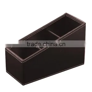 Pu Faux Leather Storage Holder , Remote Control Desk Organiser for Cosmetic Holder for Home and Office ,hotel in Daily Needs thumbnail-3