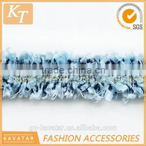 Lovely Design Tassel Lace Trim With Blue Color thumbnail-2