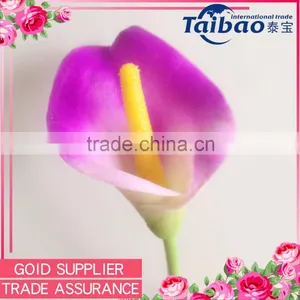 China Supplier Wedding Bridal Bouquet Usage PU Hand Made Calla Lily Flower thumbnail-1