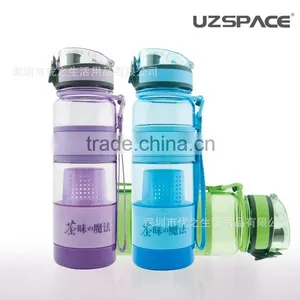 High Grade Plastic Bottle Water OEM 550ml Travel Plastic Tea Infuser thumbnail-1
