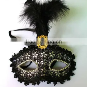 Party Face Mask Party Mask With Feather Masquerade Masks MK-1013 thumbnail-1