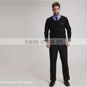 High Quality Mens Winter Knitted Black Sweater Work Wear Security Guard Uniform thumbnail-4