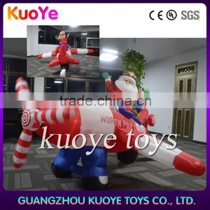 Christmas Inflatable Santa on Plane, Inflatable Santa for Sale, Christmas Inflatable Products thumbnail-1