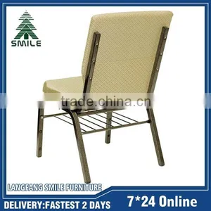 Church Chairs Upholstered Cushion Stacking Church Chair for Sale thumbnail-3