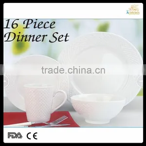 New Bone China 16pcs Embossed Cooking Set for America thumbnail-2
