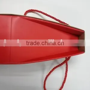 2016Customized Wholesale Elegant Hand Made Wine Paper Box for 2 Bottles thumbnail-6