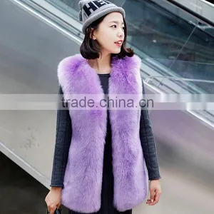 QYQX-001 High Quality Blue Fox Fur Vest thumbnail-2
