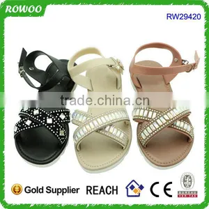 2016 Lovely New Designs Flat Sandals China Wholesale Sandals For Lady thumbnail-3