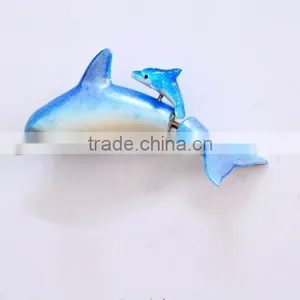 5.5 Inch Plastic Pearl Powder Dolphin Fridge For Magnets, Beach Souvenir Magnet thumbnail-5
