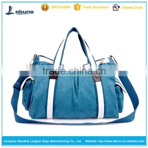 Women's Canvas Crossbody Messenger Handbag Tote Weekender Bag thumbnail-2