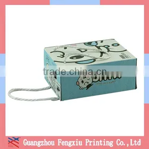 Cheap Custom Made Corrugated Paper Baby Shoe Box With Handle thumbnail-5