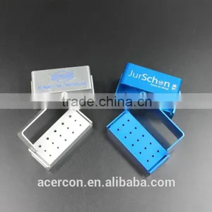 Hot Sale 15 Holes Aluminium Dental Bur Holder(Blue) thumbnail-2