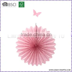 Cheap Handmade Wedding Party Decoration Hanging Round Tissue Paper Fan thumbnail-2