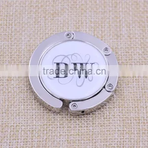 Customized Logo Promotion Round Foldable Bag Hanger / Holder With Epoxy Sticker thumbnail-6