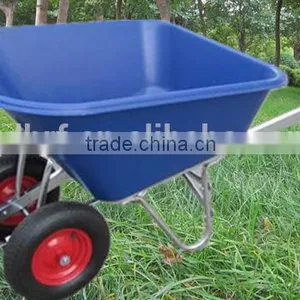 Two Wheels Wheelbarrow WB9600 With Heavy Duty Plastic Wheelbarrow thumbnail-1