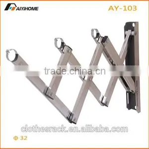 Folding Accordion Clothes Rack, Used at Wall-mount, With Aluminum Tube and ABS Plastic thumbnail-6