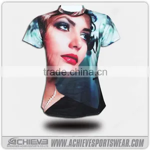 OEM Digital Printing T Shirt Crew Neck Sublimated T Shirt thumbnail-6
