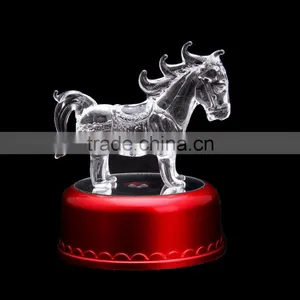New Custom Design Horse Figurine Make Glass Figurines for Home Decration thumbnail-5