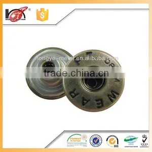 China Button Factory Silver Screw Shank Jean Metal Jeans Button thumbnail-2