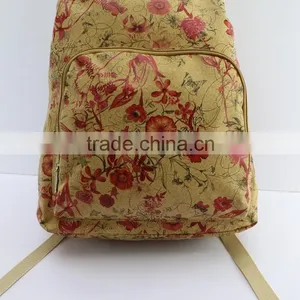 New Trend Girls' Real Wood Veneer Printing Multifunctional Folding Backpack thumbnail-4