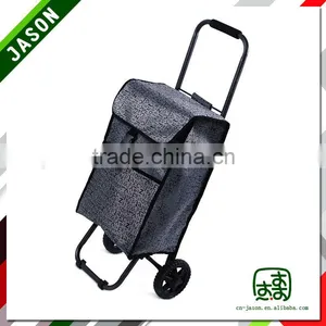 Pooyo Jacquard Fabric Folding Shopping Trolley Bag D2-12 thumbnail-1