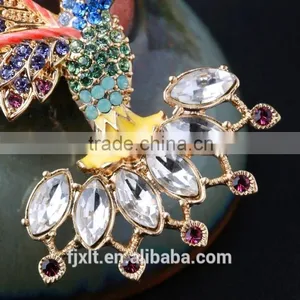 Vintage Crystal Bird Custom Brooch thumbnail-2