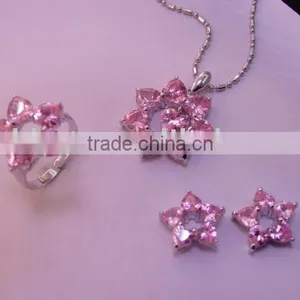 Pink Zircon Jewellery Set thumbnail-1